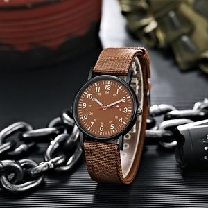 Men's fashion glow-in-the-dark nylon braided casual sports waterproof quartz watch