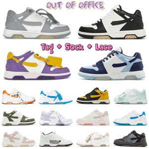 Platform White Low Out Of Office Calf Leather Sneakers Designer Athletic Shoes White Khaki Lilac Mint Purple Yellow Jogging Walking Men Women Tennis Trainers