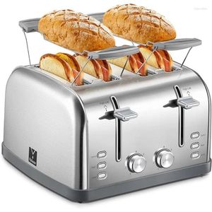 Bread Makers Toaster 4 Slice Extra Wide Slots Stainless Steel Bagel And Muffin Function Removal Crumb Tray 7-Shade Settings