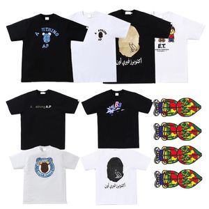 대형 남성 디자이너 T 셔츠 BAPE 폴로 셔츠 남성 남성 스포티 한 디자이너면 상어 Tshirts 의류 길거리 티셔츠 패션 옷 카모 소매 셔츠