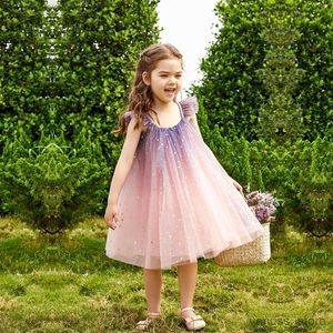 Kız Elbiseleri 2023 Yeni Bebek Kız Elbise Çiçek Düğün Prenses Elbise Kayma Dantel Püskül