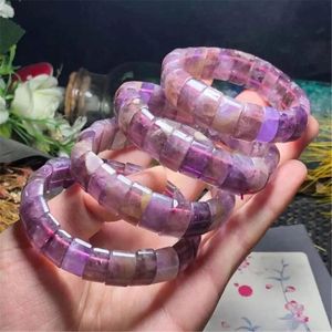 Bangle Natural Auralite 23 Quartz Bracelet Bangle Jewelry For Women Lady Men Wealth Love Gift 14x8mm Beads Wealthy Crystal Stone AAAAA
