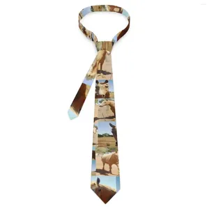 Bow Ties Palomino Horse Tie Farm Animal Print Custom DIY Neck Novelty Casual Collar For Men Daily Wear Necktie Accessories