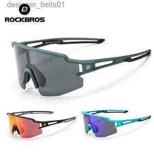 Solglasögon Rockbros Bicycle Glasses UV400 Cycling Glasögon Bike Fiske Solglasögon Turande Ridning Polariserad/PhotoChromic Eyewear Sport Gogglel231218