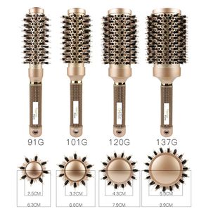 Hair Brushes Round Brush Nano Thermal Ceramic Ionic Hair Brush Round Barrel Brush with Boar Bristles Enhance Texture for Hair Drying Styling 231218