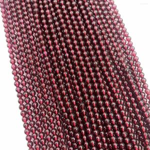 Gevşek taşlar Garnet kırmızı tur 3mm 15 