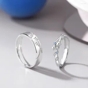 Cluster Rings CYJ European Fine S925 Sterling Silver Couple Finger Ring Stars For Women Birthday Party Gift Jewelry