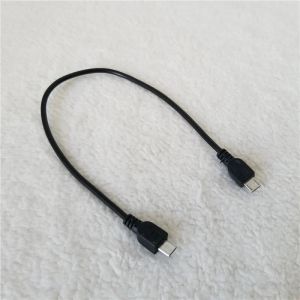 Micro USB Adapter Dataförlängningskabel Male till manlig OTG -tråd för Android -telefon PC Black 30cm