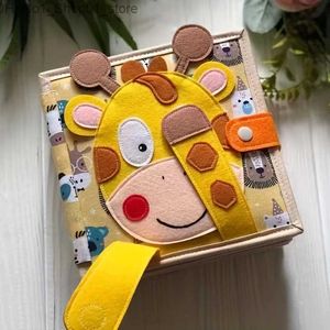 Sorting Nesting Stacking toys Montessori Toy Busy Board Giraffe Quiet Book for Toddler 1 2 3 Age Boys Girls Felt Busy Book Educational Sensory Book for Travel Q231218