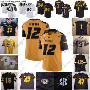 Camisas personalizadas Cusotm 2020 MISSOURI TIGERS Camisa de futebol NCAA College Okwuegbunam Whiteside Turner Bazelak Barrett Banister Tre W