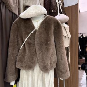 Women's Fur Autumn Winter Korean Coat Age Reducing Temperament Short Versatile Thick Imitation Top