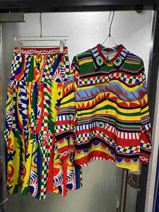 Mulheres designer de duas peças terno botão lapela camisa padrão de alta qualidade moda cintura alta saia longa 18 de dezembro quente