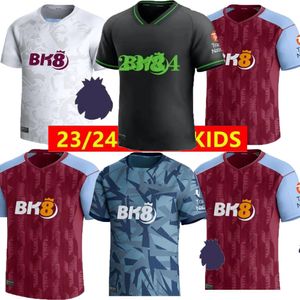 23 24 Aston Villas Futebol Jerseys MAN Kit Home 2023 2024 Camisa Treinamento Away Fãs Jogador Versão Camisetas MINGS McGINN BUENDIA WATKINS Maillot Preto