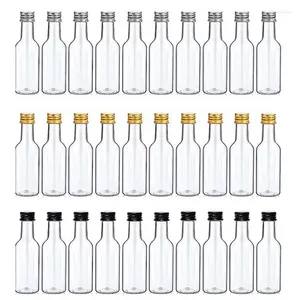 Storage Bottles 20PCS Mini Liquor 50ml Plastic Spirit Silver/ Gold/ Black Caps Alcohol S