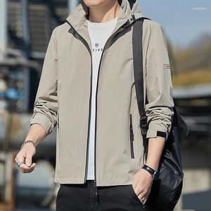 Men's Jackets TFETTERS Black For Men 2023 American Casual Fashion Solid Long Sleeve Mens Jacket Spring And Autumn Sports Coats