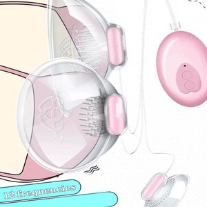 Items Nipple Stimulator Remote Control Toys Tongue Sucking Lick Vibration Sucker Set Breast Suction Cups Vibrator Massager for Women