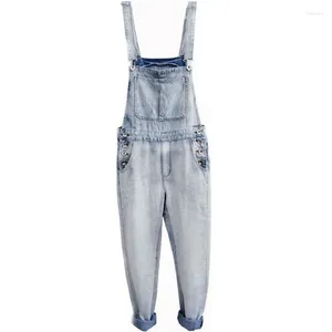 Men's Jeans Plus Size Overalls Large Huge Denim Bib Pants Fashion Pocket Jumpsuits Thin Sling Korean Feet XS-5XL