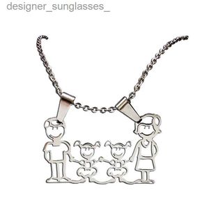 Pendant Necklaces Girls Boy Children Statement Stainless Steel Family Necklaces Mama Pendants Necklace Christmas Gifts For Women Jewelry N329S01L231218