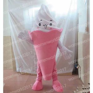 Хэллоуин розовый костюм талисмана мороженого унисекс мультфильм аниме тема персонаж карнавал мужчины женщины платье рождественские нарядные вечерние платья