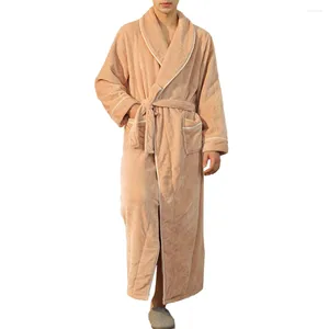 Men's Sleepwear Pajamas For Daily Large Long Sleeve Men Nightgown Regular Soft Spring Thick Winter Comfy Fashion