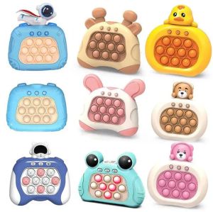 Fidget game quick push bubbles game maskin barn tecknad rolig pussel push pressande leksaker anti stress sensory bubbla fidget leksak gåvor ll