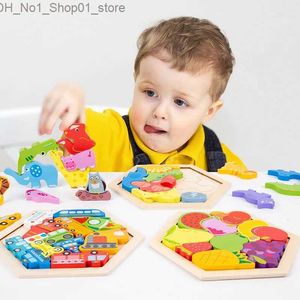 Sortowanie gniazdowania Łapy Montessori Wooden Toys for Babies Boy Girl Baby Development Games Wood Puzze Educational Educational Education