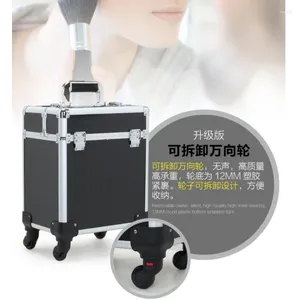 Storage Boxes Professional Trolley Ladies Large-Capacity Cosmetic Case Nail Tattoo Hair Box Makeup With Artist Tool