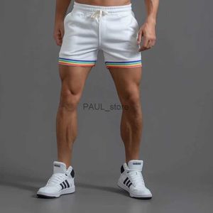 Cuecas maiô praia troncos de secagem rápida para homens banho sunga boxer briefs shorts secagem rápida troncos arco-íris decoração l231218