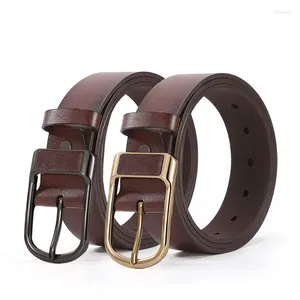 Belts 2024 Vintage Needle Buckle Belt With High Quality Genuine Leather Trendy Adjustable Design For Men And Women 120cm