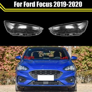 Bilersättning Strålkastare Masker Lätt fodral Transparent Lampskärm Lampskal strålkastarlinsglasskydd för Ford Focus 2019 2020