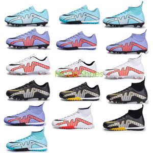 Ungdom Anti Slip Soccer Shoes Women Men Ag TF Football Boots Children's High Top Outdoor Indoor Training Shoes