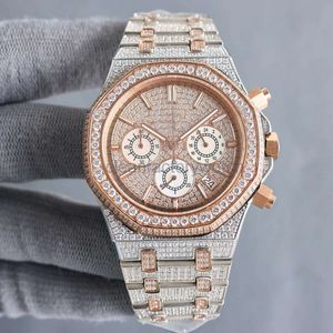 audemar piquet Watch Handmade Diamond Mens Imported Quartz Timing Movement Watches 40mm With Diamondstudded Steel 904L Sapphire Designer Lady Wristband Montre de