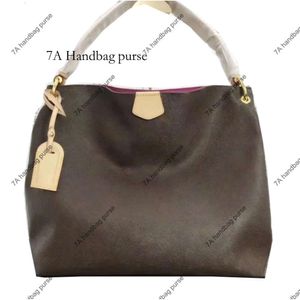 5A Designer Luxury Handbag Gracieful M43704 On the Go mm Mini Totes väskor Luxury Handväskor Real Leather Canvas Axel Shopping Classic Purse