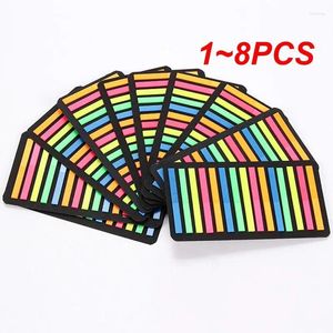 Envoltório de presente 1-8pcs Fluorescência Adesivos Autoadesivos Memo Pad Notas Pegajosas Marcador Marcador Livro Papel Estudante Escritório