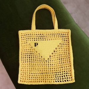 Słomka pusta trójkąt luksurys plażowa torba na plażę Raffias pochette splot designerka torba damska torebka