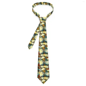 Bow Ties Animal Art Eagle Tie Vintage Watercolor Elegant Neck For Men Women Leisure Collar Design Necktie Accessories