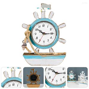 Wall Clocks Rustic Decor Clock Craft Table Home Decorative Light Desk Desktop Chic Creative Delicate Artistic