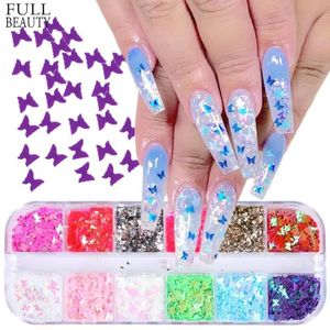 Gel CrossBorder Exclusive Online Celebrity Nail Ornament 12Color Laser Magic Butterfly Sequin Fingernail Decoration Sequin Nail