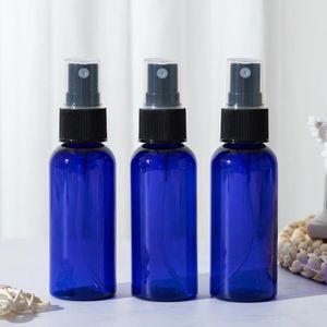Storage Bottles 2pcs 50ml Perfume Spray PET BLUE Refillable Makeup Travel Sample Atomizer