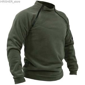 Taktische Jacken US-Männer Taktische Outdoor-Jacke Jagdkleidung Warme Reißverschlüsse Fleece-Pullover Mann Winddichter Frühlings-Wintermantel Thermo-HoodiesL231218