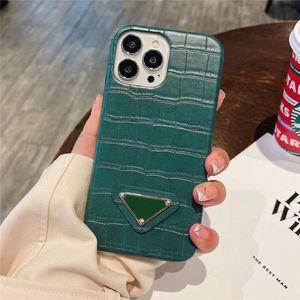 Designer Luxury Crocodile Grain Leather Phone Case for IPhone 15pro 15 14promax 14plus 14 13promax 13pro 13 12pro 12 11 Shockproof Cover for Samsung s23ultra s23 s22