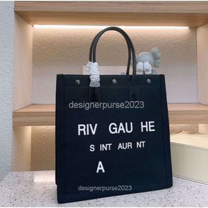 Ysaint Leather Rivegauches Shopping Large Tote High Bags Linen Tote Handbag Bag Travel Canvas Capacity 23 New Cj6q
