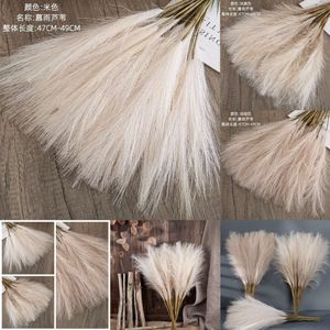 Nuovo giocattolo di Natale Forniture 10 pezzi Artificiale Pampas Erba Bouquet di fiori per la decorazione della casa di nozze Fai da te Festa Camera da letto Pianta finta Fiori Vaso Decor Canna