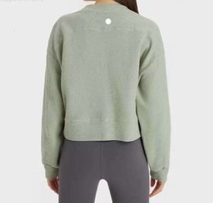 Lu Womens Women's Yoga Causal Sweatshirts Loose Fit Long Sleeve Sweater Ladies Cotton Workout Athletic Gym Shirts 6255