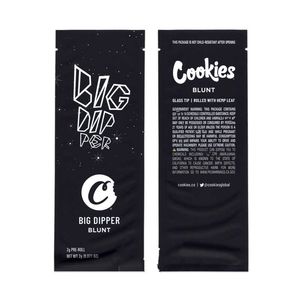 Cookies 2G Preroll Blunt empty packaging pop tube glass tip and stickers