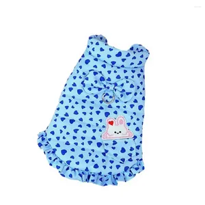 Dog Apparel Cute Coat With Heart Pattern Pet Cotton Stylish Waterproof Bow-tie Traction Ring For Small