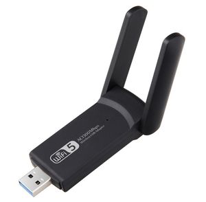 USB 3.0 WiFi Adapter 1300Mbps WiFi USB Dual Band 5G/2.4G Wireless Network Adapter för Desktop Laptop PC Dual Band WiFi Dongle Wireless Adapter