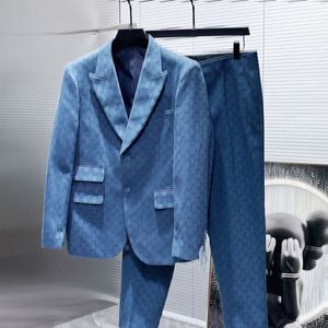 Designer Mens Suit Blazers Western abbigliamento uomini classici doppie lettere stampare blu blu blazer autunno cappotto