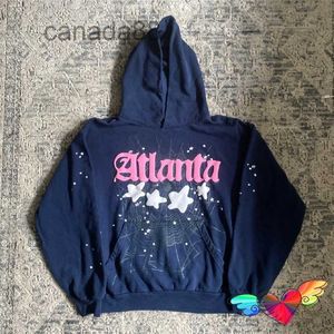 Spider Felpa con cappuccio da uomo Felpe con cappuccio 2023 Navy Blue Sp5der Atlanta Uomo Donna Rosa Young Thug Hip Hop 555555 Felpa Star Pullover F8IZ