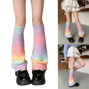 Women Socks L93F Womens Long Boot Cuffs Legging Pads Knee Brace Warmers Sleeves